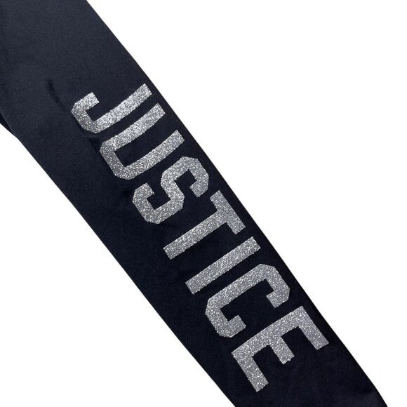 Justice Girls Black Sparkly Leggings Size 6 Years - Picture 2 of 3